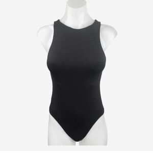 Zara Classic Black High-Neck Bodysuit